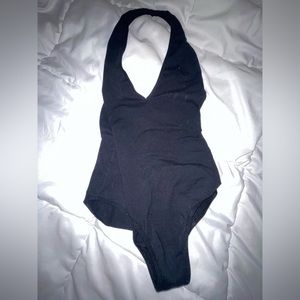 American Apparel halter neck low back body suit